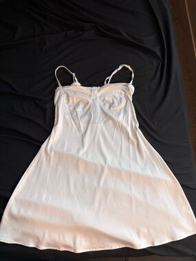 Women's White Slip Dress with Adjustable Straps